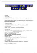 Rasmussen - MCN - Exam 3 Final @ 2023