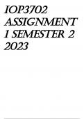 IOP3702 Assignment 1 Semester 2 2023