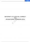 MATERNITY ATI OFFICIAL CORRECT ONE (RN MATERNAL NEWBORN 2023)