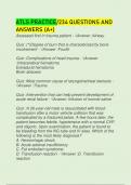 ATLS PRACTICE/234 QUESTIONS AND ANSWERS (A+)