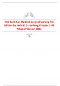 Test Bank For Medical Surgical Nursing 5th Edition By Holly K. Stromberg Chapter 1-49 Newest Version 2023