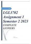 LGL3702 Assignment 1 Semester 2 2023