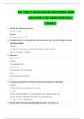 ATI TEAS 7 MATH EXAM QUESTIONS AND  SOLUTION (100 QUESTIONS)|ALL  CORRECT