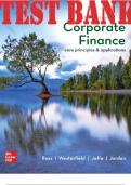 TEST BANK for Corporate Finance: Core Principles and Applications 6th Edition by Ross Stephen. ISBN 9781260726305. (Complete 21 Chapters).