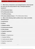 CLINICAL PMHNP EXAM 1 STUDY QUESTIONS AND ANSWERS GRADED A+