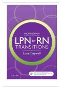 TEST BANK FOR LPN TO RN TRANSITIONS, 4TH EDITION BY CLAYWELL