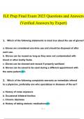 ILE Prep Final Exam  Questions and Answers Latest 2023 - 2024 [100% correct answers]