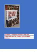 American Council on Exercise Personal Trainer Manual, 5th Edition with complete solutions
