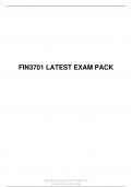 FIN3701 LATEST EXAM PACK (Version 4), University of South Africa (Unisa)