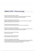 USMLE STEP 1 Pharmacology Questions & Answers 2023 ( A+ GRADED 100% VERIFIED)