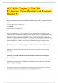 ACC 405 - Chapter 2: The CPA Profession. Exam Questions & Answers. Graded A+