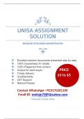 UNISA - Quick on Demand Assignment Solution 2024