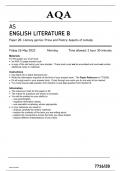 AQA 7716-2B ENGLISH LITERATURE B-AS-26May23-Paper 2B Literary genres: Prose and Poetry: Aspects of comedy