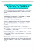AAPC CPC Course Final Exam Updated Version  2023-2024/ AAPC CPC Coding Exam the  Certification Step Final Examination