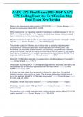 AAPC CPC Final Exam 2023-2024/ AAPC  CPC Coding Exam the Certification Step  Final Exam New Version