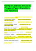 Bundle For Google Certified Educator Level 1 Exam Questions with Correct Answers