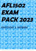 AFL1502 EXAM PACK 2023