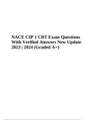 NACE CIP 1 Exam Questions With Verified Answers | NACE CIP 1 CBT EXAM PRACTICE QUESTIONS AND ANSWERS | NACE CIP 2 Final Exam Questions with Verified Answers | NACE CIP Level 1 Study Guide With Questions and Answers & NACE CIP Final EXAM Practice Questions