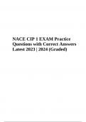 NACE CIP 1 EXAM Questions With 100% Correct Answers - Latest Update 2023 | 2024 (Graded)