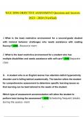 WGU D096 OBJECTIVE ASSESSMENT  questions and answers latest 2023 - 2024 [100% correct answers]