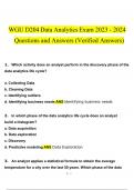 WGU D204 Data Analytics Exam  questions and answers latest 2023 - 2024 [100% correct answers]