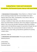 Leading Marines - Admin and Communication (Constitution, The Promotion System, Interact with Social Media)  questions and answers latest 2023 - 2024 [100% correct answers]