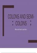 Colons and Semi-Colons