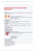 Cerebral Vascular Accident (CVA) (Answered) 2023