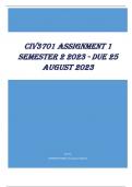 CIV3701 Assignment 1 Semester 2 2023 - DUE 25 August 2023