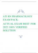 ATI RN PHARMACOLOGY EXAM PACK LATEST UPDATE 2023