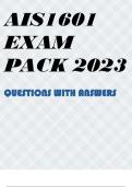 AIS1601 EXAM PACK 2023