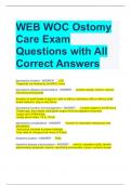 WEB WOC Ostomy Care Exam Questions with All Correct Answers 