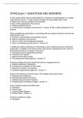 CPHQ Exam 1 QUESTIONS AND ANSWERS