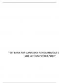 TEST BANK FOR CANADIAN FUNDAMENTALS OF NURSING 5TH EDITION POTTER PERRY