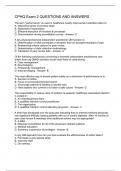 CPHQ Exam 2 QUESTIONS AND ANSWERS