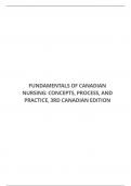 TEST BANK FOR FUNDAMENTALS OF CANADIAN NURSING: CONCEPTS, PROCESS, AND PRACTICE, 3RD CANADIAN EDITION BY Kozier