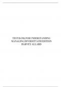 TEST BANK FOR UNDERSTANDING MANAGING DIVERSITY 6TH EDITION HARVEY ALLARD