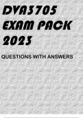 DVA3705 EXAM PACK 2023