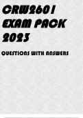 CRW2601 EXAM PACK 2023