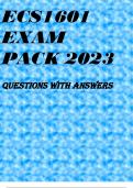 ECS1601 EXAM PACK 2023