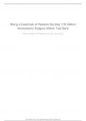 Wong s Essentials of Pediatric Nursing 11th Edition Hockenberry Rodgers Wilson Test Bank Family Health III-Pediatrics (South University)