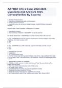 AZ POST CFE 2 Exam 2023-2024 Questions And Answers 100% Correct(Verified By Experts)