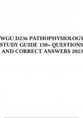 WGU D236 PATHOPHYSIOLOGY STUDY GUIDE 150+ QUESTIONS AND CORRECT ANSWERS 2023.