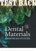 TEST BANK for Dental Materials: Foundations and Applications 11th Edition. by Powers John and Wataha John  | Complete 15 Chapters 