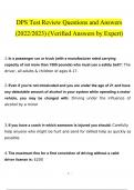 DPS Test Review questions and answers latest 2023 - 2024 [100% correct answers]