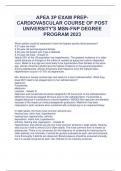 APEA 3P EXAM PREP- CARDIOVASCULAR COURSE OF POST UNIVERSITY'S MSN-FNP DEGREE PROGRAM 2023