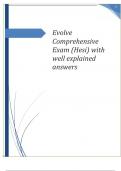 Evolve Comprehensive Exam (Hesi) with well explained answers verified by experts graded A+