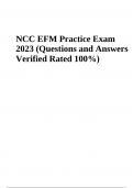 NCC EFM Exam Practice Questions With Answers - Latest Update | NCC EFM EXAM QUESTIONS WITH ANSWERS LATEST | NCC EFM Exam Practice Questions and Answers, NCC EFM Electronic Fetal Monitoring Certification Exam Questions and Answers & NCC EFM Exam Practice Q