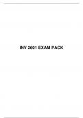 INV 2601 EXAM PACK, University of South Africa (Unisa)