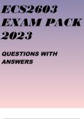 ECS2603 EXAM PACK 2023